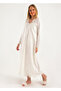 100% Cotton Long Hijab Nightgown and Robe Set – Scallop Detailed – Lined – Loose Fit – Suitable for Maternity and Daily Use