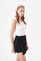Women's White Shorts Skirt Set 29147 - 2