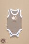 Unisex 100% Organic Cotton Love Printed 3-6-9-12 Months 3-Piece Sleeveless Undershirt Baby Bodysuit - 2