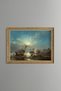 Working at the Port at Night - Vintage Patterned Painting - Fine Model