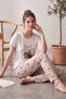 Short Sleeve Patterned Summer Women's Pajama Set