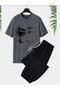 Unisex Oversize Shorts Set Short Sleeve T-Shirt Comfortable Fit Summer Casual Sports