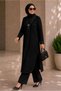 Saten Jacquard Triple Pants Suit 20989 - 2