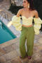 Linen Textured Tube-Let Pants - 2