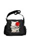 Vintage Japan Printed Unisex Khaki Messenger Bag