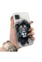Realme C20 Compatible Silicone Edge Hard Back Case Couple Phone Case with Lion Pattern
