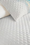 Blue Marble Modern Young Room Single Pique Set - White Gold 160X220 cm Quilted Bedspread - 3