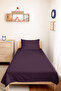 Purple Quilted Youth Room Single Pique Set - Modern Plum 160X220 cm Quilted Bedspread - 2