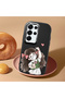 Samsung Galaxy S25 Ultra Compatible Case Camera Protector Black Silicone Couple Phone Case Girl Patterned - 2