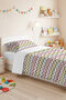 Geometric Zigzag Pink Young Room Single Pique Set-Pastel Blue Coffee 160X220 cm Bedspread - 4