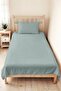 Blue Minimal Young Room Single Pique Set - Pastel Quilted 160X220 cm Summer Bedspread - 5