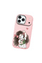 iPhone 17/18 Pro Max Compatible Case Camera Protector Pink Silicone Couple Phone Case Girl Patterned - 3
