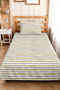 Striped Yellow Young Room Single Pique Set - Modern Gray 160X220 cm Quilted Summer Bedspread - 2