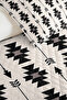 Black Geometric Youth Room Single Pique Set-Nordic White 160X220 cm Quilted Bedspread - 3