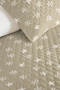 Star Snowflake Beige Young Room Single Pique Set-Modern Ecru 160X220Cm Quilted Bedspread - 3