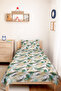 Turquoise Feather Bohemian Single Decorative Pique Set - Gold Bohemian 160X220 cm Quilted Bedspread - 6