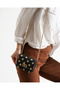 Li̇nde Model Mini Black-Gold Dot Pattern Women's Hand and Shoulder Bag - 2