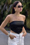 Women's Satin Blouse with Elastic Back - 3