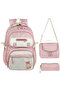 Licensed Logo Patterned Waterproof Twill Fabric Set of 3 Primary School Bags - 2