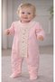 Ayidsclup Baby Girl Romper Floral Patterned Lace Detailed Snap Fastener Long Sleeve Footed Romper-13759 - 3