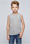 Boy's 100% Cotton Sleeveless T-Shirt Gray