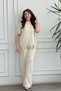Sweatpants Set with Guipure Stone Detail at the Hem