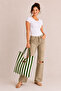 Tote Rota Daily Fabric Bag Lined Inner Pocket Cotton Twisted Column Bag - 2