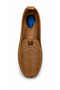 Women's Genuine Leather Brown Laser Cut Ballerina Shoes Thick Toothed Gel Sole Slip on - 2