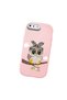 iPhone 8 Plus Compatible Case Camera Protector Pink Silicone Couple Phone Case Owl Patterned - 3