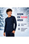 |   Young Men's Thermal Underwear Set Cotton Waiter Size Dark Blue (12-18 Years) - 3