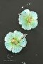 Flower Plastic Clip Earrings - Yavruağzı - 2