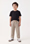 Black T-Shirt Stone Color Muslin Pants Set 100% Cotton