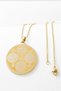Gold Color Surah Inshirah & Special Design Seal of Solomon, Written in Felak, Nas, Ihalas, Cennetül Esma, and Esmaül Hüsna, 60 cm Accordion Chain 316L Stainless Steel Necklace - 7
