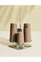 Grey Glass Condiment Set With Metal Stand (5 Piece) - 3