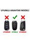 Silicone Key Case Cover for Peugeot 208 308 408 508 2008 3008 5008 Rıfter Stripe Patterned (1 Piece) - 2