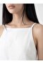 Xside White Square Neck Linen Blend Mini Dress - 3
