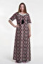 Women's Cotton Snakeskin Print Homewear Long Dress