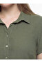 Two Mt Shop Quality Shirt Collar Plus Size 100% Cotton Dress - 5