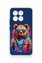 Poco X6 Pro Compatible Bear Patterned Silicone Case with Glasses - 2