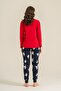 You Are My Everything Mother Daughter Red Long Sleeve Pajama Set - 7