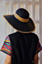 Zigzag Stripe Detailed Straw Beach Hat Rms-Rş-2103-26 Black - 4
