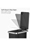 Hana 20L Kitchen Pedal Bin, Step Rubbish Bin with Built-In Wheels for Kitchen & Household Use (Black) - 5