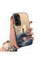 Samsung Galaxy A55 Compatible Silicone Edge Hard Back Case Couple Phone Case Tower Pattern