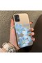 Samsung Galaxy A51 Compatible Silicone Edge Hard Back Case Couple Phone Case with Floral Pattern - 3