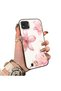 Realme C11 2021 Compatible Silicone Edge Hard Back Case Couple Phone Case with Floral Pattern