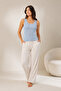 Women's Button Detailed U-Neck Thick Strap Flexible 2-Piece Basic Undershirt - 95% Cotton & Breathable Fabric - 5