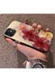 iPhone 12 Mini Compatible Silicone Edge Hard Back Case Couple Phone Case with Floral Pattern - 2