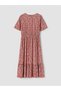 Lcw Everyday Red V-Neck Floral Fitted Dress - 5
