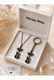 Şebnem Ferah Electric Guitar Necklace and Keychain 2-Piece Gift Set – Unisex Metal Accessory - 4