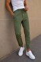 Men's Double Leg Khaki Trousers with Elastic Waist - 2